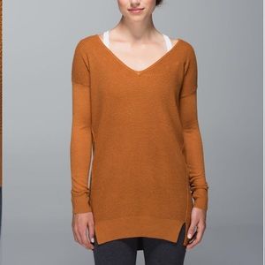 Lululemon - The Sweater Life - Heathered Spicy Pumpkin - EUC
